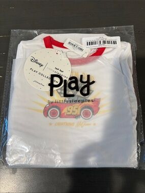 6-12 months Little Sleepies Lightning McQueen Red & White Kids Tee